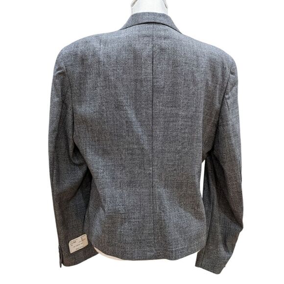 Habersham Mark Shale Women's 100% Wool Grey Single Button Blazer Size 16 NWT - Picture 2 of 11